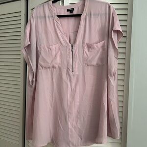 Torrid Light Pink Blouse with Zipper